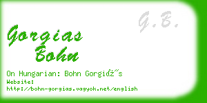 gorgias bohn business card